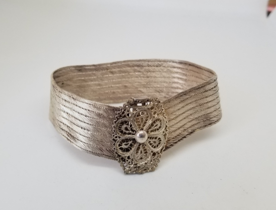 ÖZEL YAPIM ANTİKA GÜMÜŞ TRABZON BİLEKLİK