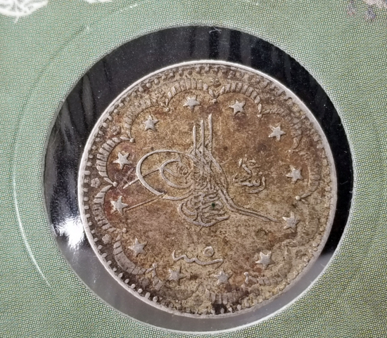 KOLEKSİYONLUK SULTAN MEHMET REŞAT HAN DÖNEMİ GÜMÜŞ 5 KURUŞ MECİDİYE