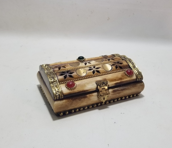 KEMİKTEN MAMUL EL YAPIMI MÜCEVHER KUTUSU