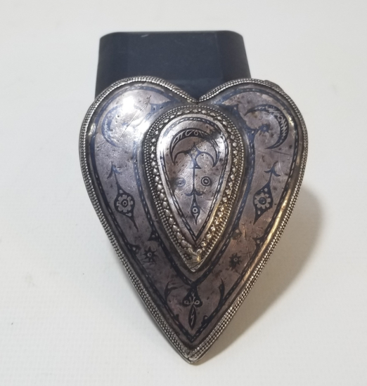 OSMANLI DÖNEMİ SAVATLI GÜMÜŞ ÇERKEZ İŞİ AT DÖŞLÜĞÜ