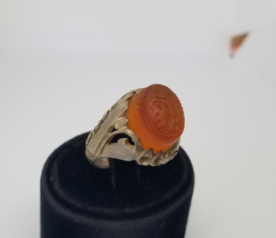 ÜZERİ YAZILI VE OSMANLICA DAMGALI OSMANLI DÖNEMİ NADİR YÜZÜK