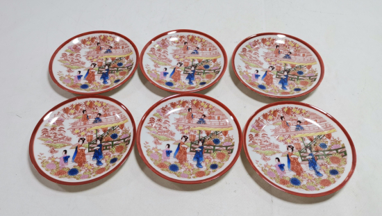 UZAK DOĞU YAPIMI PORSELEN BARDAK ALTLIĞI TAKIMI