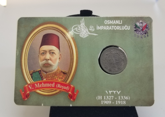 MEHMET REŞAT HAN DÖNEMİ KOLEKSİYONLUK NİKEL 5 PARA