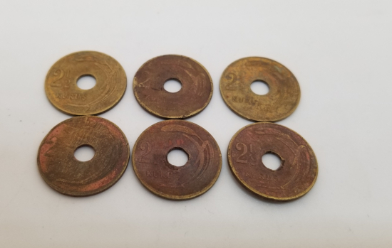 1948-1949 YILLARINA AİT DELİKLİ 2,5 KURUŞ LOTU