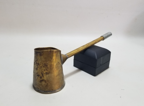 OSMANLI DÖNEMİ SÜLEYMANİYE İŞİ EL YAPIMI ÇOK NADİR SEYYAR KAHVECİ CEZVESİ