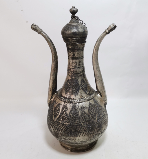 KAVAKLIDERE YAPIMI ANTİKA ÇİFT EMZİKLİ ŞERBET İBRİĞİ