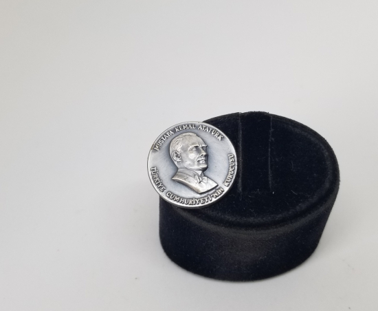 ANTİKA GÜMÜŞ ATATÜRK ROZETİ