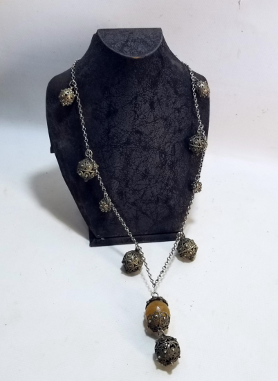 OSMANLI DÖNEMİ ÖZEL YAPIM GÜHERZE İŞÇİLİKLİ GERDANLIK