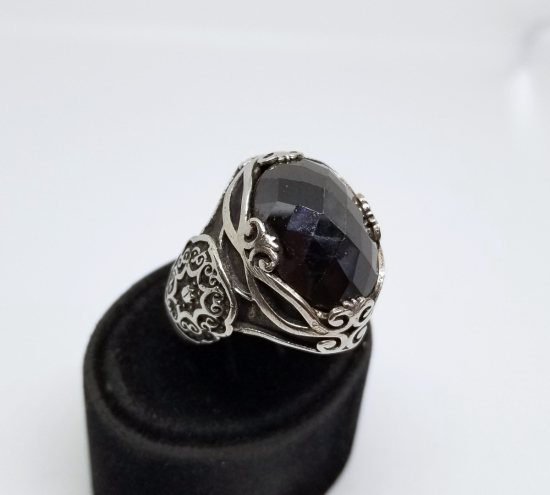 KABARTMA İŞÇİLİKLİ BÜYÜK BOY GÜMÜŞ YÜZÜK