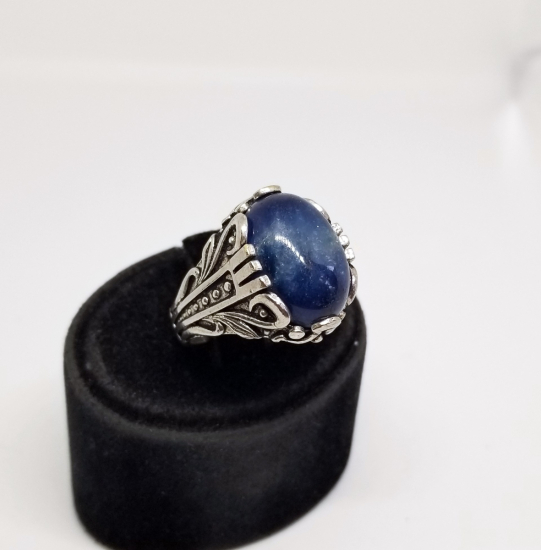 LAPİS TAŞLI ÖZEL YAPIM GÜMÜŞ YÜZÜK