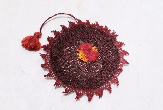 İĞNE OYA İŞÇİLİKLİ OSMANLI DÖNEMİ NADİR İPEK CEP SAATİ KESESİ