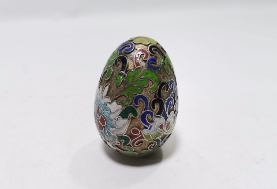ÜZERİ MİNE İŞÇİLİKLİ ANTİKA PASKALYA YUMURTASI