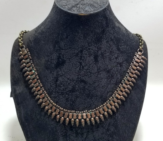 KABARTMA İŞÇİLİKLİ ANTİKA TÜRKMEN GERDANLIK