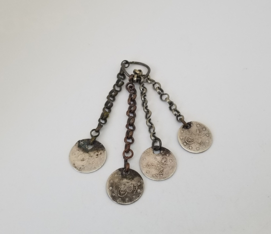 OSMANLI DÖNEMİ GÜMÜŞ PARALI FES SÜSÜ