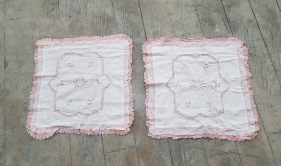 DELİK İŞİ ANTİKA ÇİFT YASTIK KILIFI