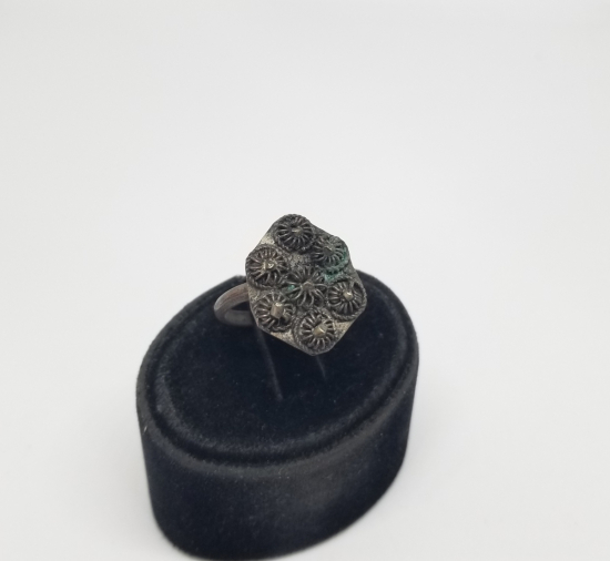 YOKLUK DÖNEMİ EL İŞİ ANTİKA YÜZÜK