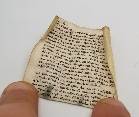 OSMANLI DÖNEMİ DERİ ÜZERİ EL YAZMA NADİR YAHUDİ TILSIM - HAMAYIL