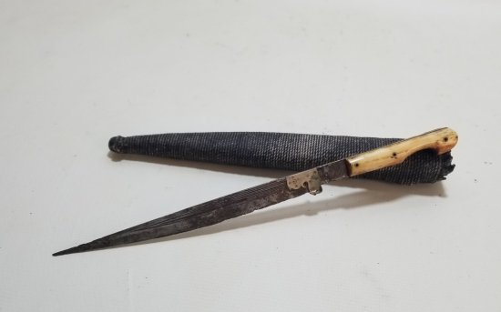 KEMİK SAPLI ANTİKA SÜRMENE KAMASI