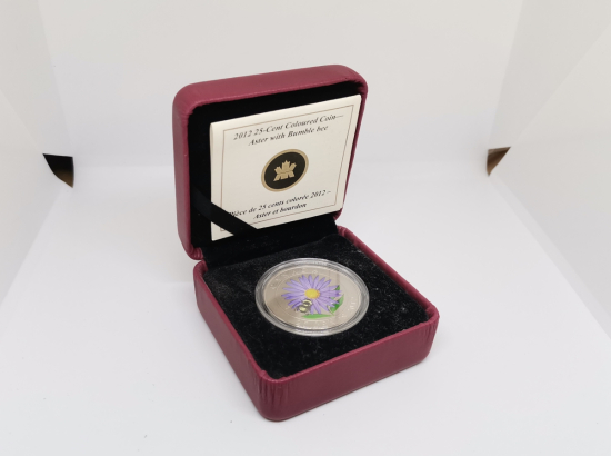 ORİJİNAL KUTUSUNDA GÜMÜŞ KAPLAMA HATIRA KANADA 25 CENT