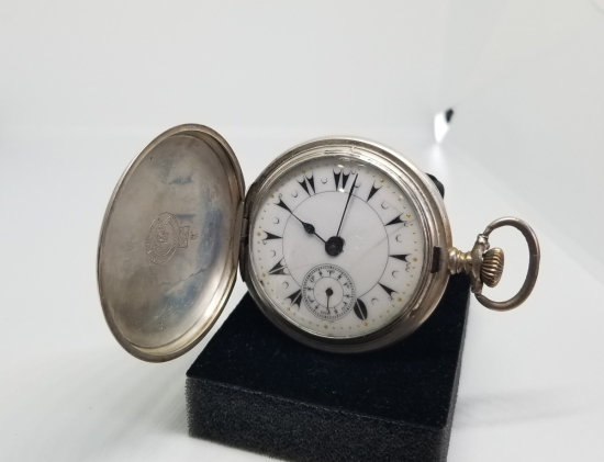 KADRANI ALTIN BEZELİ ÖZEL YAPIM AVCI KASA LONGINES CEP SAATİ