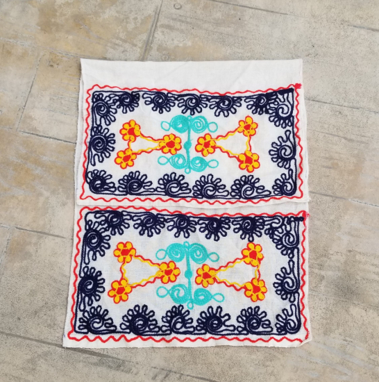 NADİR TİPTE EL YAPIMI SUZANİ YAĞLIK - HAVLU