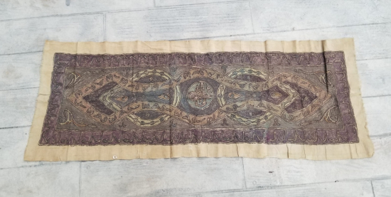 ÜZERİ BEYİT YAZILI OSMANLI DÖNEMİ ESERİ İSTANBUL BÜYÜK BOY İPEK PANO