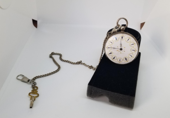 KADRANI ALTIN BEZELİ OSMANLI DÖNEMİ GÜMÜŞ KASA ARKADAN KURMALI CEP SAATİ