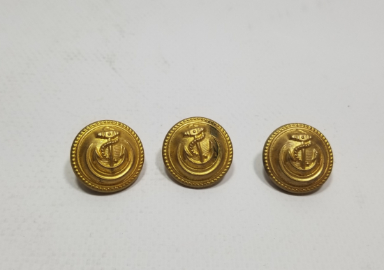 ÜZERİ ALTIN VERMEYLİ OSMANLI DÖNEMİ DENİZCİ SUBAY DÜĞMELERİ LOTU