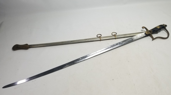 NAMLUSU GRAVÜRLÜ ANTİKA SUBAY KILICI