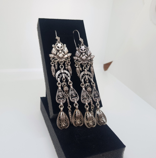 ÜZERİNDE TOPÇU BİRLİĞİ OSMANLI DEVLET ARMASI BULUNAN ÇOK NADİR ÖZEL YAPIM KÜPE