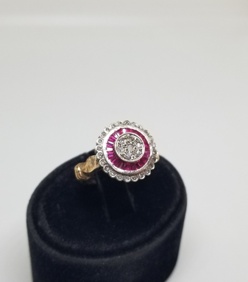 YAKUT - ELMAS VE PIRLANTA TAŞLI ÖZEL YAPIM YÜZÜK