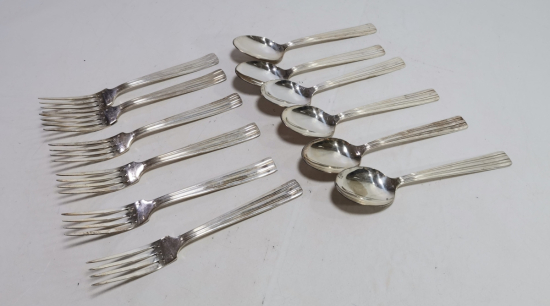 GÜMÜŞ KAPLAMA ANTİKA ÇATAL KAŞIK TAKIMI