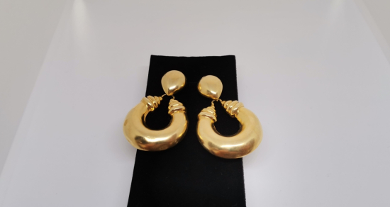 ÖZEL YAPIM ALTIN KAPLAMA GÜMÜŞ KÜPE