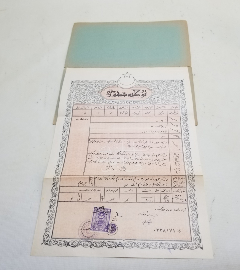 ORİJİNAL KABINDA OSMANLICA YAZILI CUMHURİYET BAŞLARI NADİR TAPU