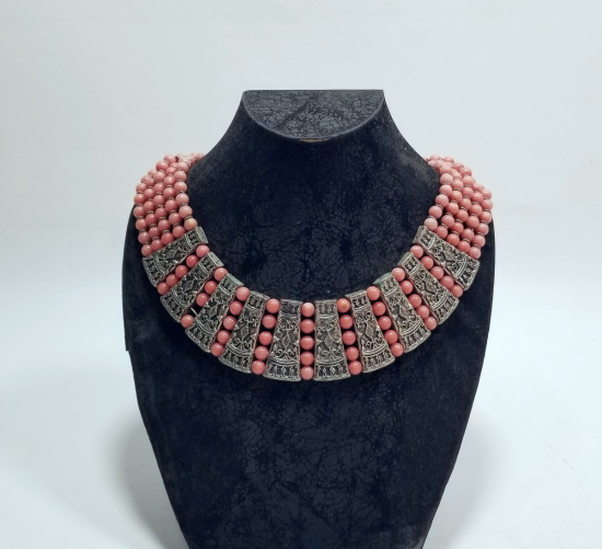 ÖZEL YAPIM DOĞAL TAŞLI ANTİKA GERDANLIK