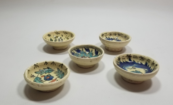 OSMANLI DÖNEMİ KÜTAHYA İŞİ EL BOYAMA KAHVE YANI LOKUMLUĞU LOTU