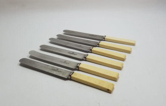 GALALİT SAPLI ANTİKA İNGİLİZ BALIK BIÇAĞI TAKIMI