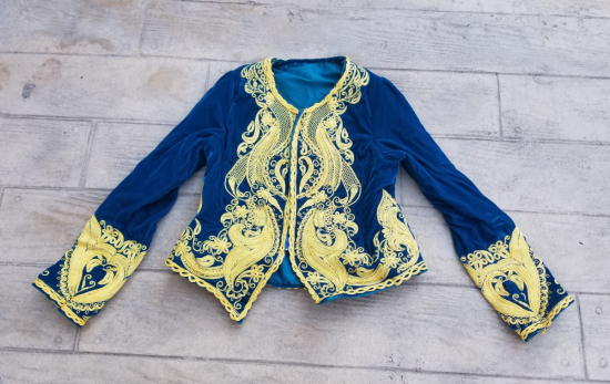 EL YAPIMI ANTİKA İŞLEMELİ KADİFE CEPKEN