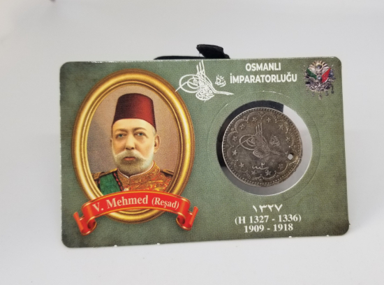 SULTAN MEHMET REŞAT HAN DÖNEMİ GÜMÜŞ 5 KURUŞ MECİDİYE