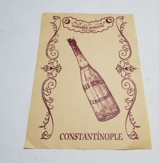 OSMANLI DÖNEMİ ÇOK NADİR BOMONTİ GAZOZ REKLAMI AFİŞİ