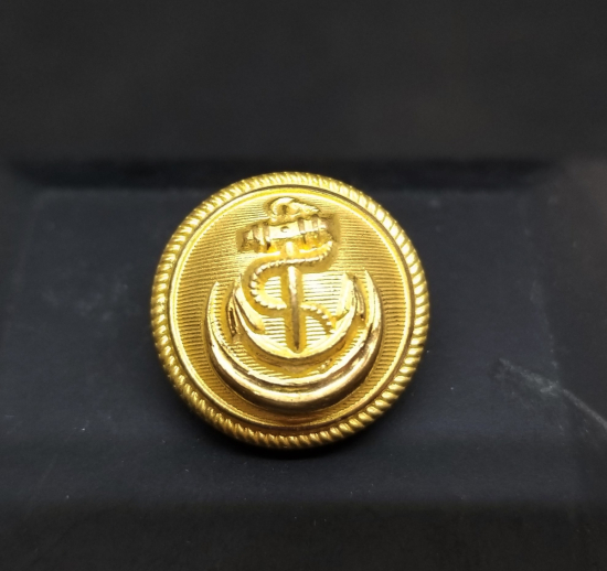 ARKASI OSMANLICA YAZILI OSMANLI DÖNEMİ DENİZCİ SUBAY DÜĞMESİ