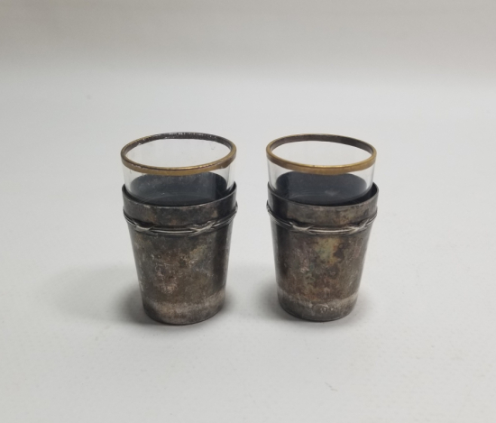 GÜMÜŞ KAPLAMA ANTİKA ÇİFT SHOT BARDAĞI