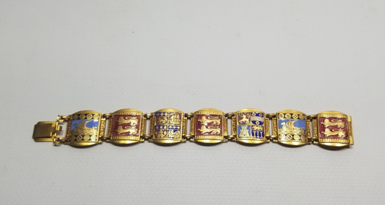 MİNE İŞÇİLİKLİ VE ALTIN KAPLAMA ANTİKA BİLEKLİK