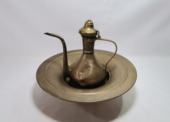 ÜZERİ OSMANLICA YAZILI OSMANLI DÖNEMİ NADİR LEĞEN İBRİK TAKIMI