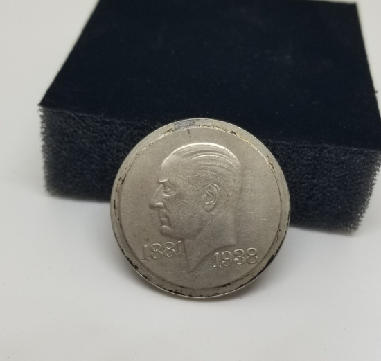 ATATÜRK'ÜN ÖLÜMÜ ANISINA İSTANBUL ÜNİVERSİTESİ TARAFINDAN BASTIRILMIŞ ÇOK NADİR HATIRA MADALYONU