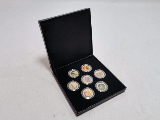 DÜNYANIN 7 HARİKASI GÖRSELLİ GÜMÜŞ KAPLAMA HATIRA PARA SETİ