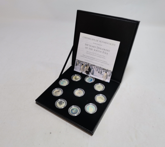 GÜNEY KUTBUNUN KEŞFİNİN 100. YILI HATIRASI GÜMÜŞ KAPLAMA PARA SETİ