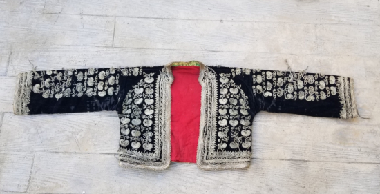 OSMANLI DÖNEMİ SIRMA İŞÇİLİKLİ ARMUTLU GELİN CEPKENİ