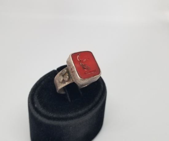 ÜZERİNDE OSMANLICA AMED - DİYARBAKIR YAZILI ÖZEL YAPIM GÜMÜŞ YÜZÜK