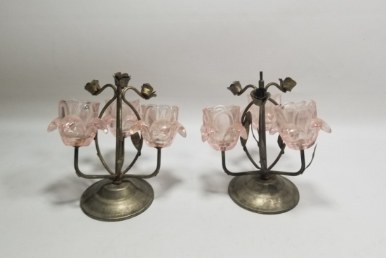 EL YAPIMI ANTİKA ÇİFT MUMLUK